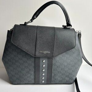 Nwot Karl Lagerfeld Paris Satchel/Crossbody/Handbag in Gray and Black